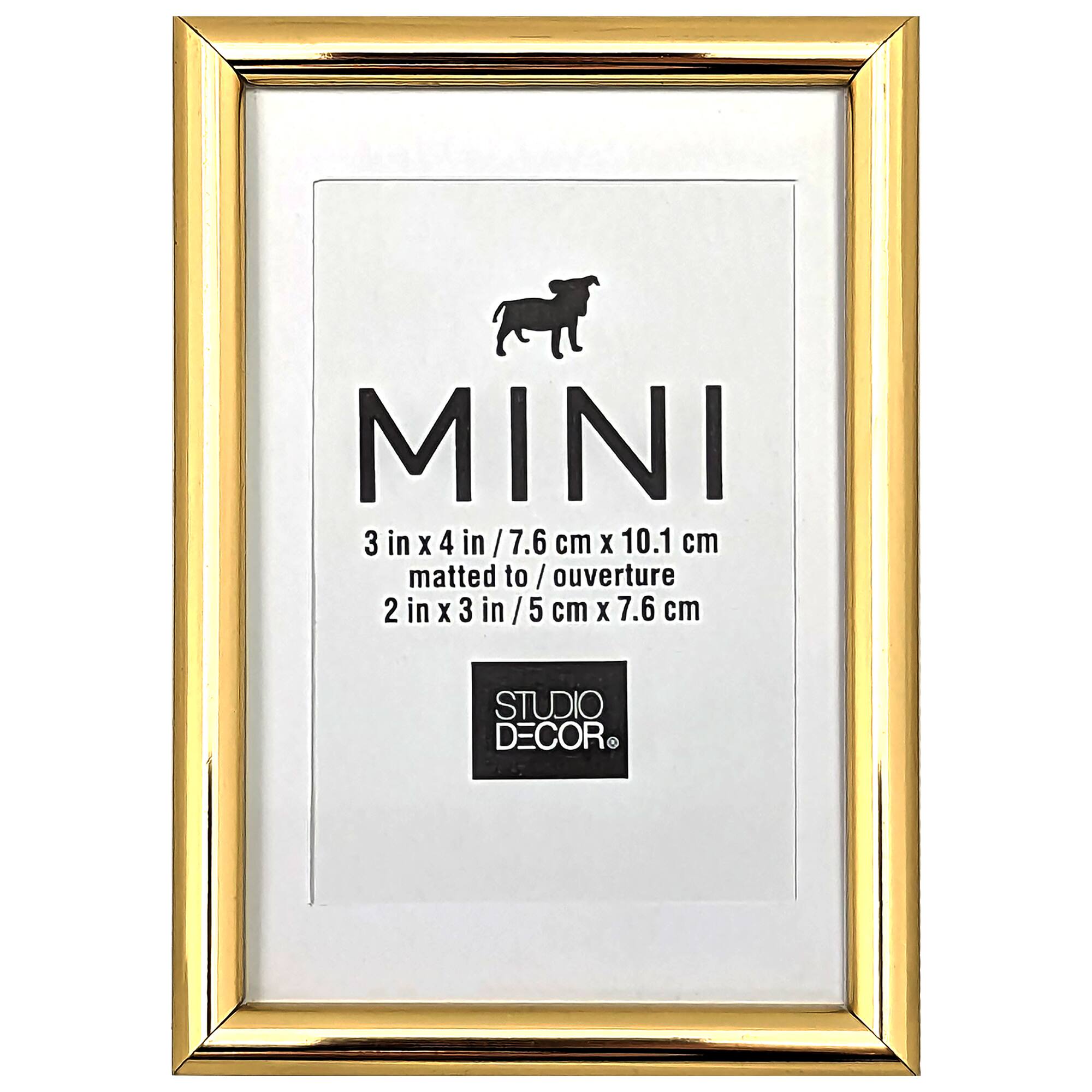 Metallic Gold Mini Frame with Mat by Studio Décor®